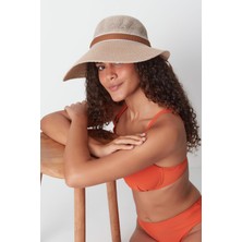C&city Merserize Plaj Şapkası T24740-02 Naturel