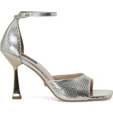 Nine West Vadoca 4fx Gümüş Kadın Topuklu Sandalet
