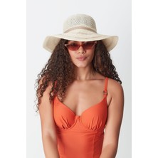 C&city Merserize Plaj Şapkası T23740-15 Açık Bej