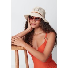 C&city Merserize Plaj Şapkası T24740-15 Orta Bej