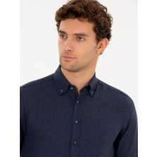 Cacharel Erkek Lacivert Slim Fit Uzun Kollu Gömlek 50256919-VR033