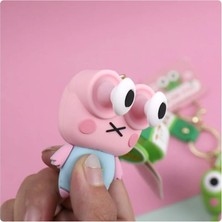 Milky Ada Toys Yaratıcı Silikon Sevimli Karikatür Hayvan Ayı Kurbağa Patlayan Göz Ayı Kurbağa Hediye Anahtarlık Blink Eyes Aksesuar