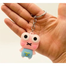 Milky Ada Toys Yaratıcı Silikon Sevimli Karikatür Hayvan Ayı Kurbağa Patlayan Göz Ayı Kurbağa Hediye Anahtarlık Blink Eyes Aksesuar