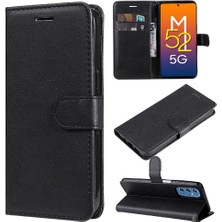 Manyi Mall Samsung Galaxy M52 5g Için Flip Case Kart Yuvası ile Yüksek Kaliteli Deri (Yurt Dışından)