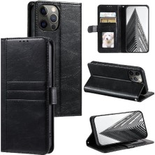 Manyi Mall Iphone 12/12 Pro Kickstand 6 Kart Yuvaları Pu Deri Cüzdan Için Flip Case (Yurt Dışından)