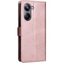 Manyi Mall Kart Yuvası ile Realme 10 Pro Artı 5g Klasik Düz Renk Için Flip Case (Yurt Dışından)