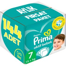 Prima Bebek Bezi Beden:7 (15+Kg) Xx Large 144 Adet Aylık Fırsat Pk