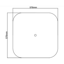 Motifpiyer Lamba Tavan Göbeği-81-Kare-Oval-56 x 56 cm-2 Adet