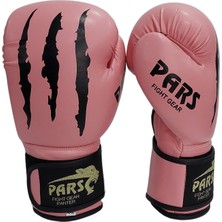 Pars Panter Boks Kick Boks Muay Thai Eldiveni Pembe Suni Deri ile Yüksek Kalite Antrenman ve Maç İçin