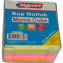 Bigpoint Akrilik Küp Notluk Neon Renkli 8 x 8 cm