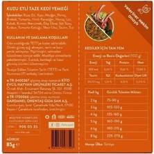 Kito Fresh Kuzu Etli Hipoalerjenik Taze Kedi Yemeği 85 gr