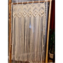 Zuviel Deco 100X150 Makrome Perde Kapı Perdesi Duvar Süsü Ekru