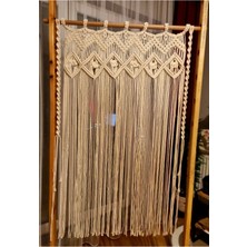 Zuviel Deco 100X150 Makrome Perde Kapı Perdesi Duvar Süsü Ekru