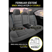 Kurra Store Honda Jazz Uyumlu Gri Oto Koltuk Araba Kılıfı.