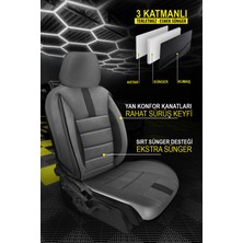 Kurra Store Honda Jazz Uyumlu Gri Oto Koltuk Araba Kılıfı.