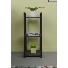 Cmkstore Metal Ahşap Dekoratif Çok Amaçlı Raf 3 Katlı Banyo Mutfak Rafı Çiçeklik Organizer - Bendir