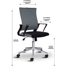 Asbir Mobilya Rigel 55500 Metal Ayaklı Çalışma Koltuğu Ofis Sandalyesi