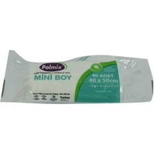 Polmix Çöp Torbası Mini Boy 40x50cm 70gr 12MIKRON 10lt Şeffaf Rulo 40 Adet