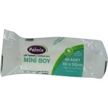 Polmix Çöp Torbası Mini Boy 40x50cm 70gr 12MIKRON 10lt Şeffaf Rulo 40 Adet