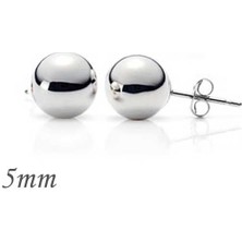 Mevafa 925 Ayar Gümüş Top Küpe - 5 mm
