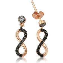 Mevafa 925 Ayar Gümüş Sonsuzluk Çivili Küpe