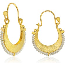 Mevafa ​925 Ayar Gümüş Beyaz Taşlı Bohem Küpe