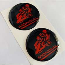Motosvn Mondial Damla Etiket Amblem Siyah 5*5 cm