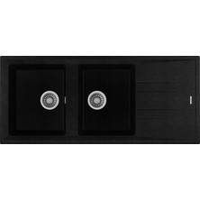 Teka - Stone 80 B-Tg Metallıc Black - Ankastre Granit Eviye - Metalik Siyah - 116 cm - 115400004