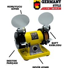 Germany Style Turbo Motorlu 200 Watt Çark Motoru Zımpara Balta Bıçak Bileme Makinesi