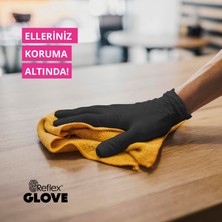 Reflex Flex Eldiven Tek Kullanımlık Pudrasız Siyah S Beden Eldiven 4 x 100'lü