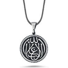 Mevafa Gümüş La Galiba Illallah Yazılı Gümüş Kolye