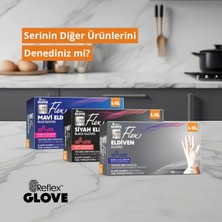 Reflex Flex Eldiven Tek Kullanımlık Pudrasız Beyaz L - XL Beden Eldiven 4 x 100'lü