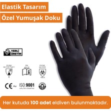 Reflex Flex Eldiven Tek Kullanımlık Pudrasız Siyah L - XL Beden Eldiven 2 x 100'lü