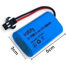 Voltify 3.7V | 1800 Mah | 14500 | Li-Ion | Oyuncak Araba Pili