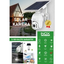 Inox DSE-216IPC 3mp Su Geçirmez 4g Solar Güneş Enerji Kamera Beyaz