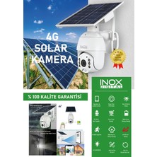 Inox DSE-216IPC 3mp Su Geçirmez 4g Solar Güneş Enerji Kamera Beyaz