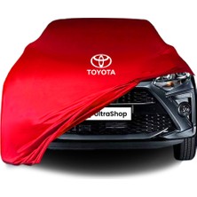 Ultra Shop Toyota Wigo Araba Brandası Kırmızı Kumaş Penye Toz Geçirmez Oto Garaj Branda