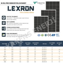 160W Half Cut Monokristal Güneş Paneli Lexron