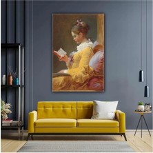 Ar Ajans Kanvas Tablo Kitap Okuyan Kız Yağlı Boya Görünümlü Jean Honore Fragonard Kanvas Tablo