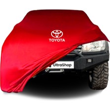 Ultra Shop Toyota Land Cruiser 105 (1998-2005) Araba Brandası Kırmızı Kumaş Penye Toz Geçirmez Oto Garaj Branda