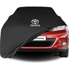 Ultra Shop Toyota Yaris 2 (2005-2011) Araba Brandası Siyah Kumaş Penye Toz Geçirmez Oto Garaj Branda