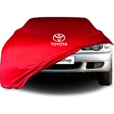 Ultra Shop Toyota Corolla 8 (E110) Sedan (1997-2001) Araba Brandası Kırmızı Kumaş Penye Oto Garaj Branda