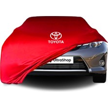 Ultra Shop Toyota Auris 2 Station Wagon (2012-2018) Araba Brandası Kırmızı Kumaş Penye Oto Garaj Branda