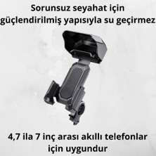 Polham Bisiklet, Motosiklet, Scooter Için Yağmur ve Güneş Korumalı Universal Bisiklet Telefon Tutucu