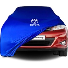 Ultra Shop Toyota Yaris 3 (2011-2018) Araba Brandası Mavi Kumaş Penye Toz Geçirmez Oto Garaj Branda