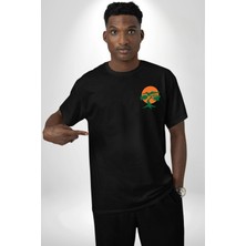 Neopolis Miyagi-Do Karete Çocuk Logo Dizi Bonzai Ağaç Siyah Oversize Kadın Erkek Ön ve Sırt Baskılı T-Shirt