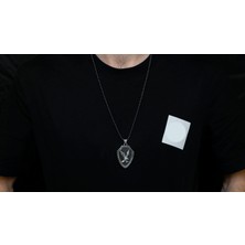 Emren Jewelry 925 Ayar Gümüş Kartal Erkek Kolye