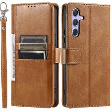 BDT Market Samsung Galaxy A34 5g Pu Deri 6 Kart Yuvaları Kickstand Için Flip Case (Yurt Dışından)