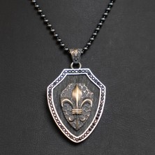 Emren Jewelry 925 Ayar Gümüş Fleur De Lis Erkek Kolye
