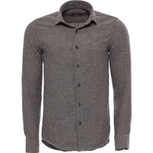 Wessi Kahverengi Desensiz Slim Fit Oduncu Gömlek - Wessi